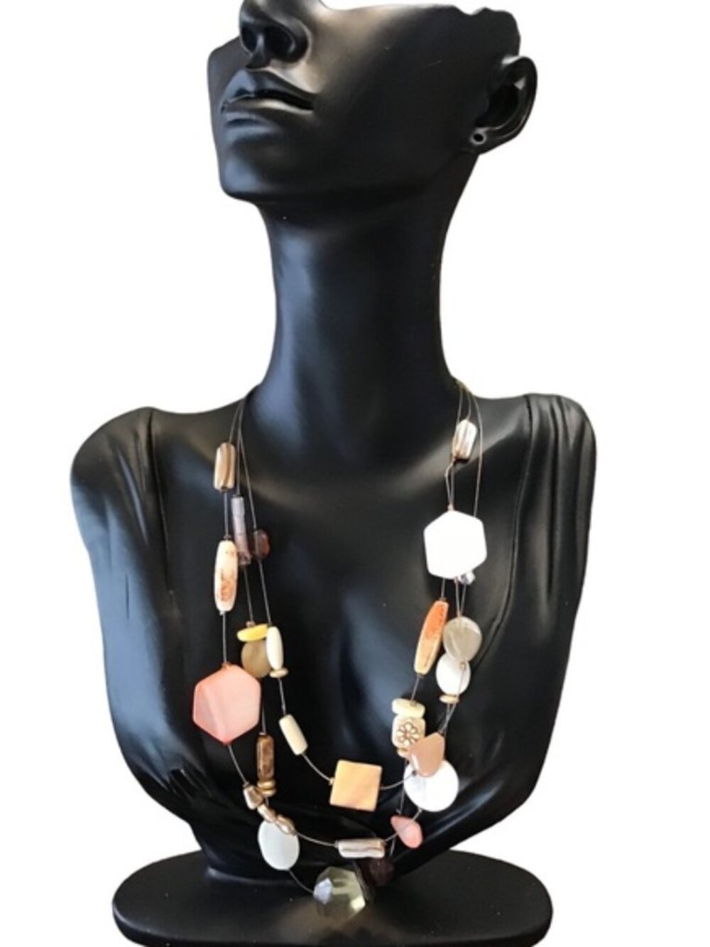 chico’s glass beaded layered necklace